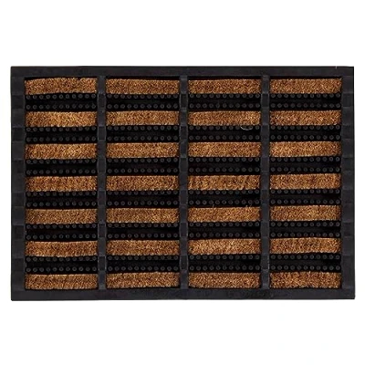Abbildung von andiamo Fußmatte Kokos Robusta ideal als Outdoor oder Kokosmatte außen handgemacht und pflegeleicht aus natürlichen Materialien hergestellt 40 x 60 cm