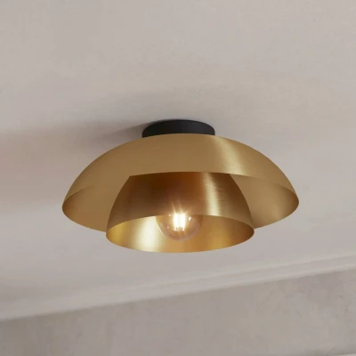 Abbildung von Eglo 900848 Deckenleuchte CENCIARA Stahl schwarz E27 1X40W H:18cm Ø40cm dimmbar