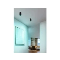 Abbildung von EGLO connect.z Smart Home LED Deckenleuchte Carosso Z, ZigBee, App und Sprachsteuerung Alexa, warmweiß kaltweiß, RGB, dimmbare Deckenlampe aus Metall in Schwarz, Ø 8 cm