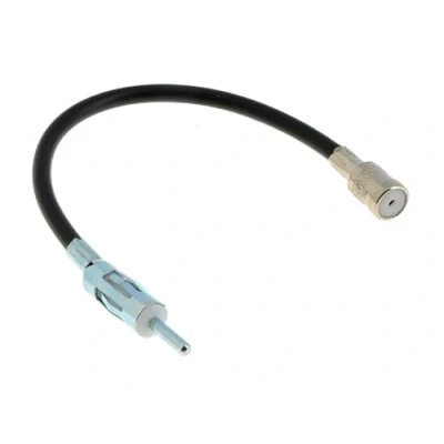 Abbildung von Antennenadapter Verlängerung KFZ Autoradio Stecker DIN auf ISO Kupplung 15cm