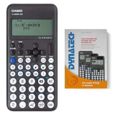 Abbildung von Casio FX 82 DE CW mit Buch: Im Fokus II DE+ verständlich erklärt