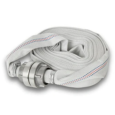 Abbildung von EBERTH 1&quot; Feuerwehrschlauch Flachschlauch mit Storz Kupplung, Schlauch Länge 10m, Durchmesser 1 Zoll, Gewebeschlauch, Industrieschlauch, Wasserschlauch, Pumpenschlauch, Gartenschlauch, 25 D