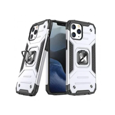 Abbildung von Wozinsky Ring Armor gepanzerte Hybridhülle + Magnethalterung iPhone 13 Pro Max silber