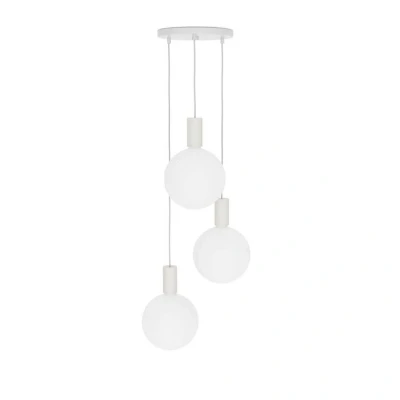 Abbildung von Tala Hängelampe Triple Pendant rund, E27 opal, weiß/weiß