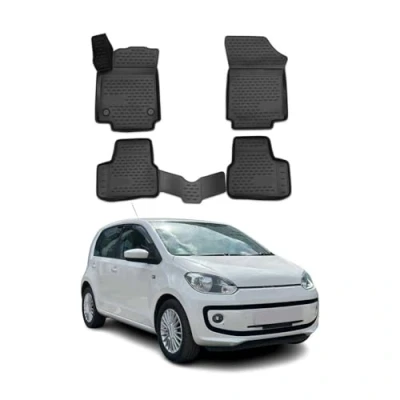 Abbildung von OMAC 7599444 Fußmattensatz Gummi, TPE (thermoplastischer Elastomer) 4 schwarz VOLKSWAGEN: up! Schrägheck