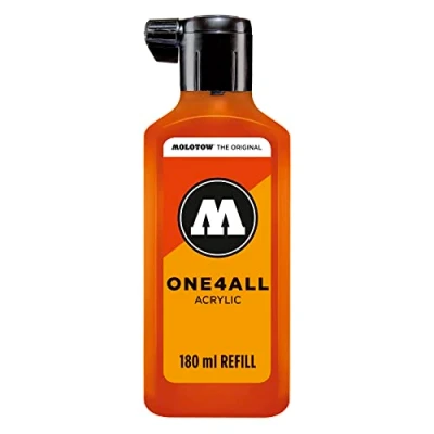 Abbildung von Molotow ONE4ALL Refill Acryl, Farbe 085 dare orange 180 ml, Nachfülltinte für Permanentmarker