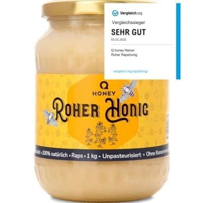 Abbildung von Reiner Roher Rapshonig 100% Natürlich, Ungefiltert, Unbeheizt, Nicht Pasteurisiert 1 kg