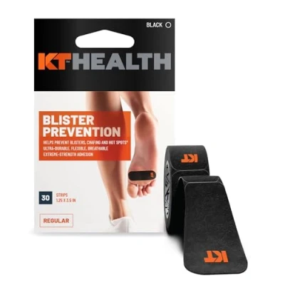 Abbildung von KT Tape Unisex Erwachsene Performance Klebeband zur Verhinderung von Blasen, Schwarz, 3.5 Strips