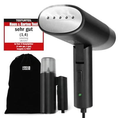 Abbildung von Lebenlang Reise Dampfbügeleisen Travel Steamer, 900,00 W, Kompakt &amp; Faltbar