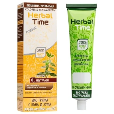 Abbildung von Herbal Time Natürliche Haarfarbe mit Henna und Tonerde Temporäre ohne Ammoniak, Sulfate, Parabene Farbe 0 75ml