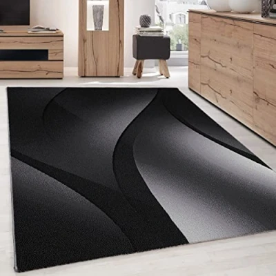 Abbildung von Designteppich Ombre Design, Carpettex, Läufer, Höhe: 6 mm, Modern Kurzflor Teppich Wohnzimmer Abstrakt Wellen Design Pflegeleicht