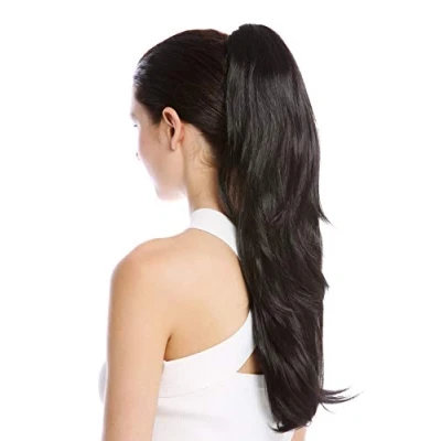 Abbildung von WIG ME UP TZB 26A V 2 Haarteil Zopf Pferdeschwanz lang glatt geschwungen Schwarz 45 cm