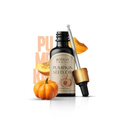 Abbildung von Kürbiskernöl Bio, 100% Reines Kaltgepresst, Fördert Das Haarwachstum, Repariert Geschädigtes Haar, Spendet Feuchtigkeit Und Glättet Die Haut 50ML Pumpkin seeds BotanyRoom®