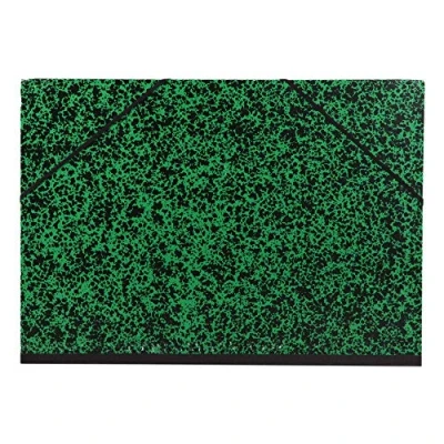 Abbildung von Clairefontaine 93248C Annonay Zeichenmappe (Gummizug, ohne Klappen, Rücken 30 mm, DIN B4+, innen: 26,8 x 36,4 cm, außen: 28 38 ideal zur Aubewahrung Ihrer Werke) grün
