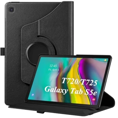 Abbildung von Fintie Hülle für Samsung Galaxy Tab S5e 10.5 2019, 360 Grad verstellbare Schutzhülle Cover Case Tasche mit Auto Schlaf/Wach Funktion 10,5 Zoll SM T720/T725 2019 Tablet PC, Schwarz