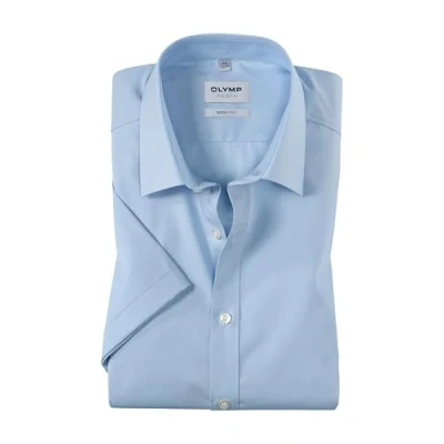 Abbildung von OLYMP Level Five body fit Hemd Halbarm Popeline Stretch eisblau Gr. 46