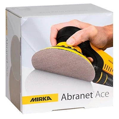 Abbildung von Mirka Abranet Ace Netz Schleifscheiben Ø 125mm Klett / Korn P400 50 Stk Für alle Exzenterschleifer und Schleifmaschinen Teilkeramisch zum Schleifen von harten Oberflächen, Holz, Metall