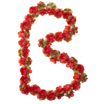 Abbildung von Blumengirlande Basil Garland Rot