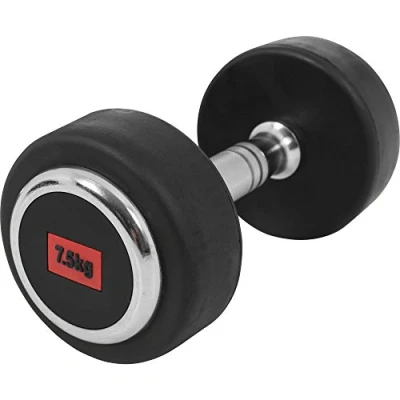Abbildung von GORILLA SPORTS Kurzhantel Einzeln/2er Set, Gewichte 2,5 50kg Rundhanteln, Dumbbells, Hantelset, mit/ohne Ablage, aus Gusseisen, Gummiert, Griff Gerändelt, Rutschfest