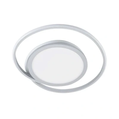 Abbildung von Lucande LED Deckenleuchte Noud, dimmbar, Leuchtmittel fest verbaut, Farbwechsel warmweiß / tageslicht, Modern, Eisen, Aluminium, Kunststoff, silber, 1 flammig, inkl.