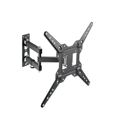 Abbildung von conecto Wandhalterung für Fernseher, neig und schwenkbare Universalhalterung mit Gelenkarm, max. VESA 400x400 mm, 23 55 Zoll Flach Curved Modelle bis 30 kg, schwarz