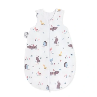 Abbildung von Julius Zöllner Baby Ganzjahresschlafsack aus Jersey Baumwolle, Standard 100 by Oeko Tex, Made in Germany, Größe 62 2 6 Monate, Crazy Animals