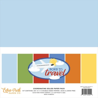 Abbildung von Echo Park Paper Born To Travel Solids Kit