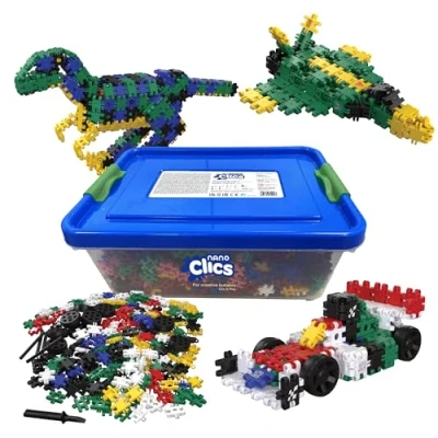 Abbildung von Nano Clics Creative Builders 2000, Konstruktionsspielzeug für Kinder ab 8 Jahren, kreatives Lernspielzeug im 2000 teiligen Set, Bausteine Mädchen und Jungen, dauerhaftes Spielzeug