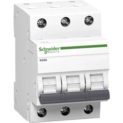 Abbildung von Schneider A9K02320 Leitungsschutzschalter K60N 3P, 20A, C Charakteristik, 6kA