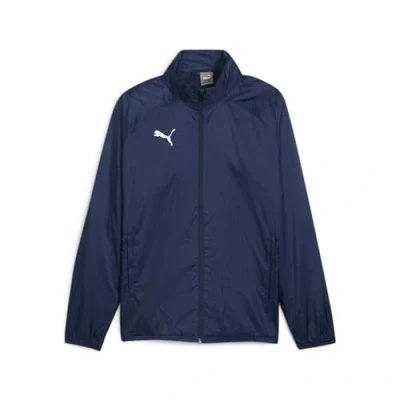 Abbildung von Puma Teamgoal ALL Weather Jacket Regenjacke / wasserabweisende Jacke, Herren, Größe: XL, Navy/white