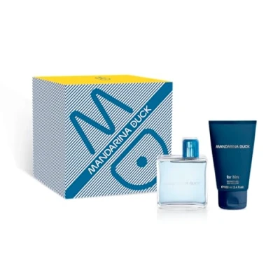 Abbildung von MANDARINA DUCK FRAGRANCES For Him Eau de Toilette, Geschenkset für Herren, inklusive Toilette 100 ml und Körpercreme ml, olfaktorische Familie Fougère Marine