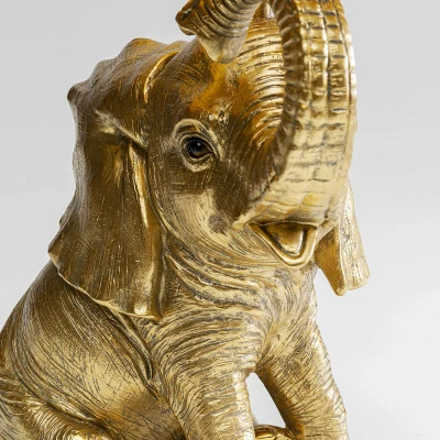 Abbildung von Kare Design Tischlampe Happy Elefant Gold, Tischleuchte, Elefanten Motiv, kein Leuchtmittel inklusive, 48x27x27 cm (H/B/T)