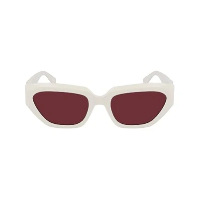 Abbildung von Calvin Klein Jeans Unisex Sonnenbrille, Größe: 54, Ivory