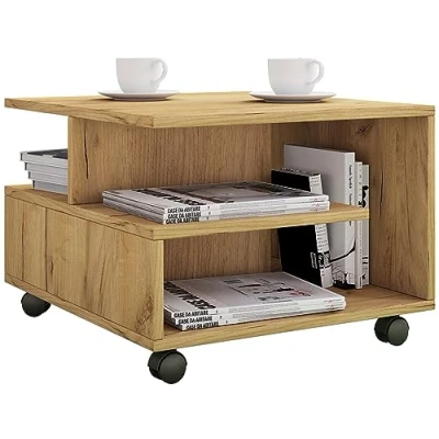 Abbildung von VCM Couchtisch Holz Sofatisch Rollen rollbar Stango S
