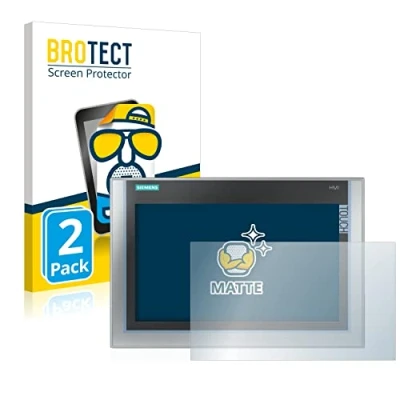 Abbildung von BROTECT Entspiegelungs Schutzfolie für Siemens Simatic HMI TP 1200 Comfort Inox (2 Stück) Matte Displayschutz Folie, Anti Reflex, Fingerprint