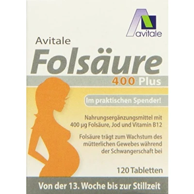 Abbildung von Folsäure 400 Plus B12+jod Tabletten
