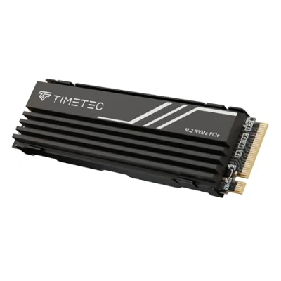Abbildung von Timetec PCIe 4.0 Gaming SSD mit NVMe Phison E27T Gen4x4 M.2 2280 3D NAND TLC 2000TBW Lese /Schreibgeschwindigkeit bis zu 7.400/6.100 MB/s für PS5, PC, Laptop (1TB Heatsink)
