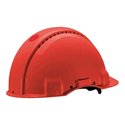 Abbildung von 3M Peltor Schutzhelm G3000, G30NUR, mit Uvicator Sensor, ABS, Schweißband und Ratschensystem, rot