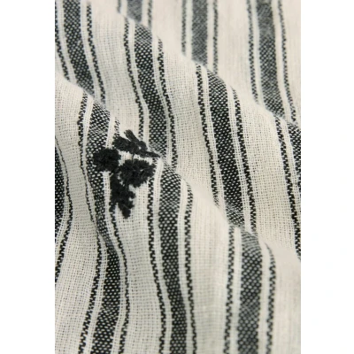 Abbildung von Next Regular FIT TIE Front Peplum Bluse, Damen, Größe: 46, Black white stripe