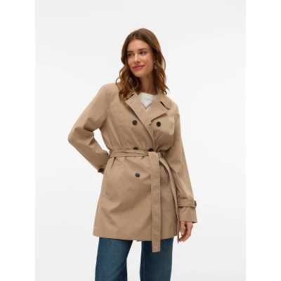 Abbildung von Vero Moda Olivia Trenchcoat, Damen, Größe: Large, Silver mink