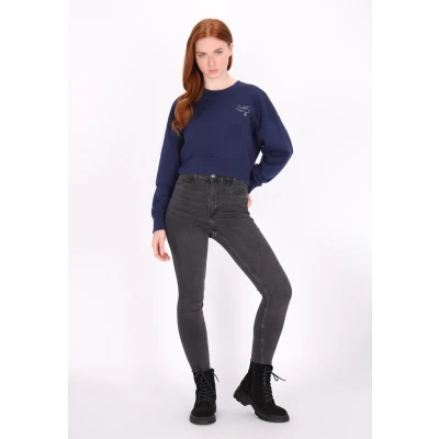 Abbildung von DREIMASTER Vintage Damen Sweatshirt L / Marine 80% Recycled Cotton 20% Polyester