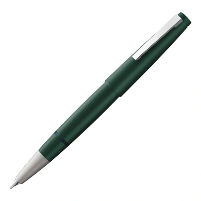 Abbildung von Lamy 2000 pine Füller Set mit Notizbuch DIN B5, 160 Seiten Füllfederhalter im strichmattiertem Gehäuse aus Edelstahl &amp; Polycarbonat 14 kt. Goldfeder, partiell platiniert in Strichbreite F