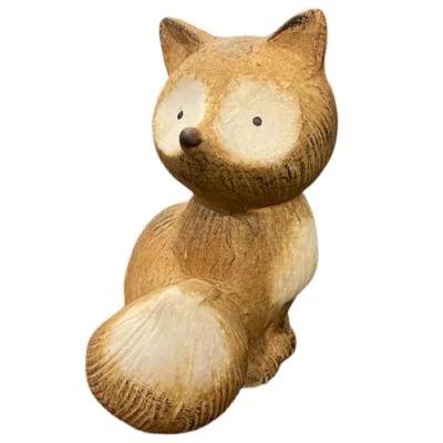 Abbildung von Dadeldo Living &amp; Lifestyle Fuchs Dekofigur Herbstdeko Weihnachtsdeko Keramik braun 17cm