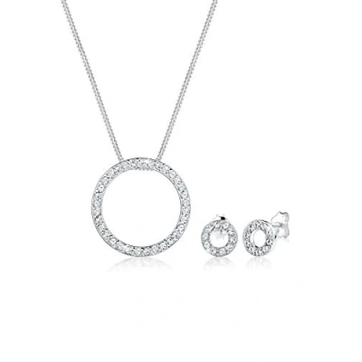 Abbildung von Elli SET Kreis GEO Ohrringe, Damen, Größe: 45, Silber