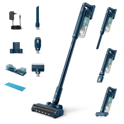 Abbildung von Philips Akku Hand und Stielstaubsauger &quot;XC5141/01 5000 Series, mit digitalem Motor, bis zu 60 Min. Laufzeit&quot;, leicht anbringbarem Aqua Modul Mini Turbo Saugbürste