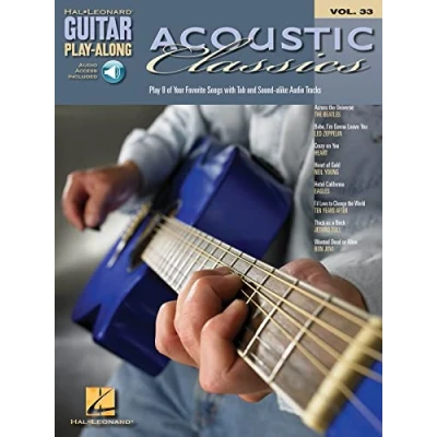 Abbildung von Guitar Play Along Volume 33 Acoustic Classics (Tab Book &amp; CD): Along, Grifftabelle, CD für Gitarre (Guitar S)