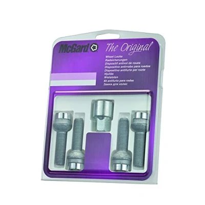 Abbildung von 28027SU Radsicherungsbolzen SU (Standard) M12 x 1,50, Kugelsitz R12, Schaftlänge 56,0 mm, Gesamtlänge der Schraube 76,6 SW17, Schlüsseldurchmesser 25,8 mm
