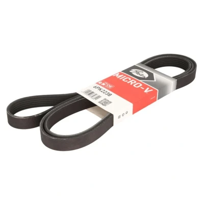 Abbildung von GATES Micro V 6PK2238 Keilrippenriemen 2238 6 Polyester, EPDM (Ethylen Propylen Dien Kautschuk) MERCEDES BENZ: E Klasse Limousine, T modell