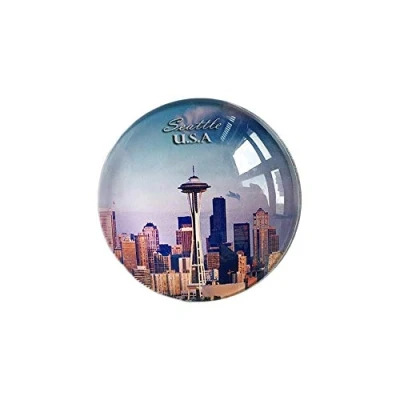 Abbildung von Seattle USA 3D Kühlschrank Kühlschrankmagnet Kristallglas Handgemachte Touristische Reise Souvenir Sammlung Geschenk Whiteboard Magnetischen Aufkleber Dekoration