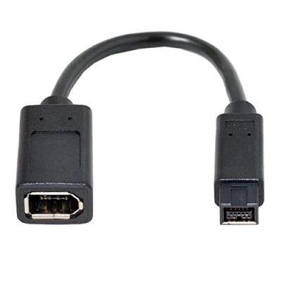 Abbildung von Cablecc Adapter IEEE 1394 Firewire Kabel 6 polige Buchse auf 1394b 9 poligen Stecker, 400 800, 20 cm